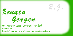 renato gergen business card