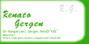renato gergen business card